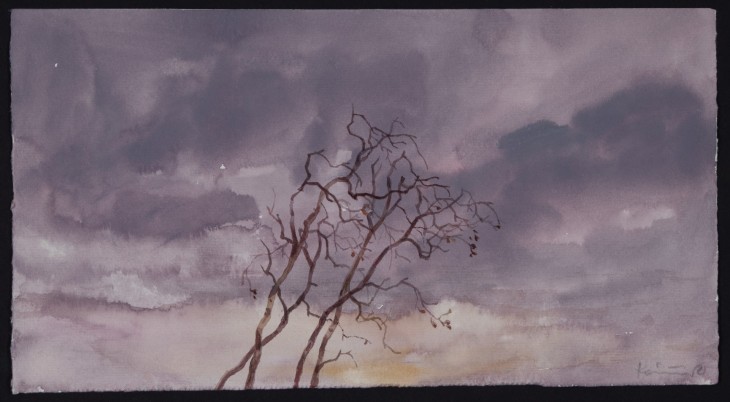 1. Above The Horizon (I), akvarel, 19x33 cm